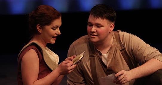 Students perform as Bonnie & Clyde.