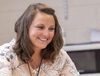 upike alumnus aileah walters teachs students in her class room