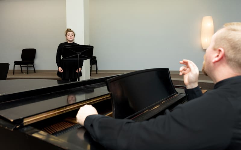 choir student singing