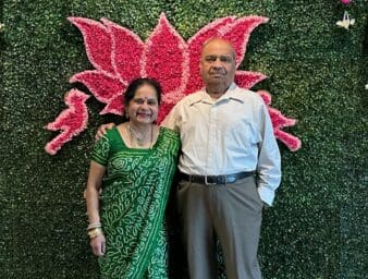 Drs. Gopal and Mina Majmundar at Diwali festival.