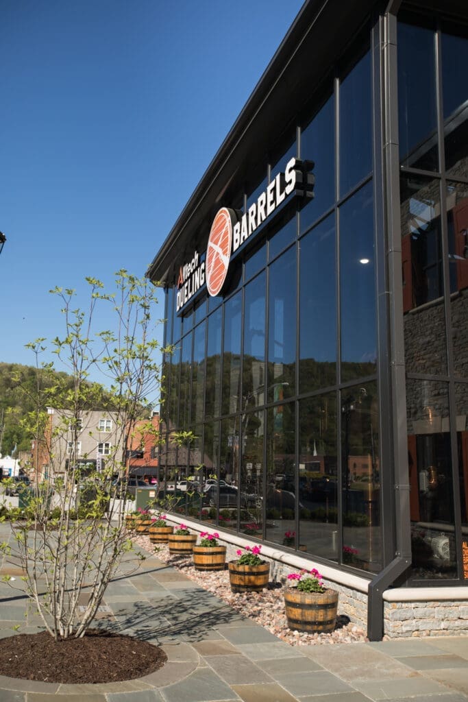 exterior photo of Dueling Barrels Brewery and Distillery