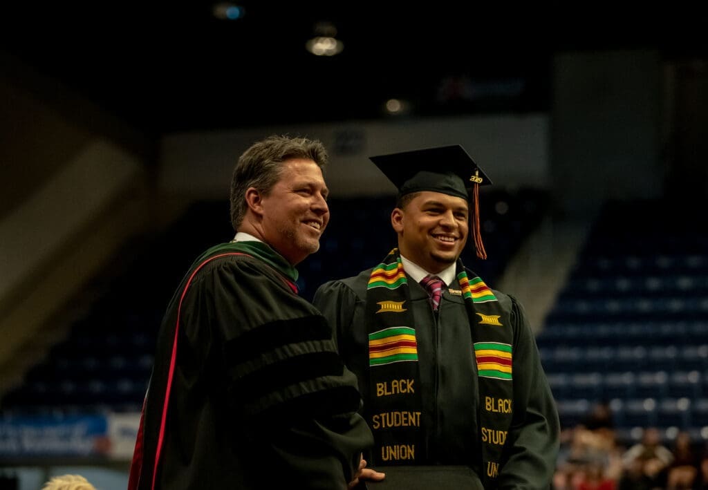 UPIKE President Burton J. Webb, Ph.D. with Braxton M. Whitmore of Hazard, Ky.