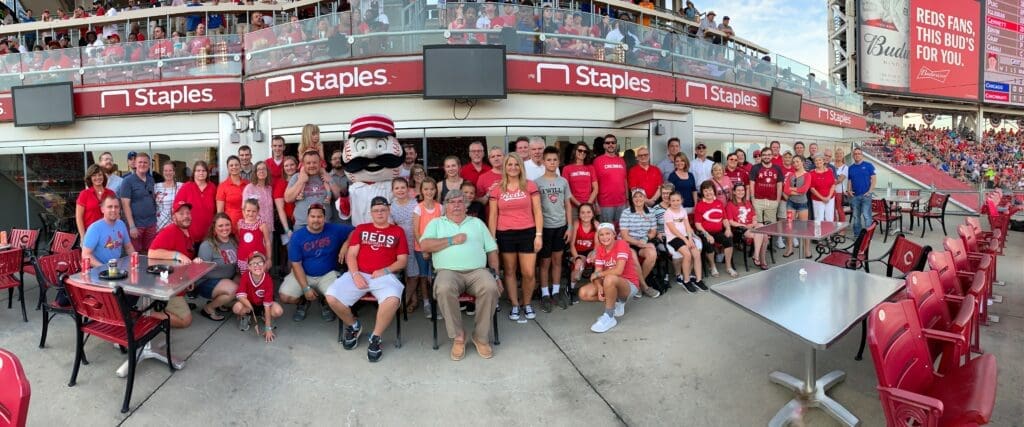 Attendees at UPIKE Alumni baseball event