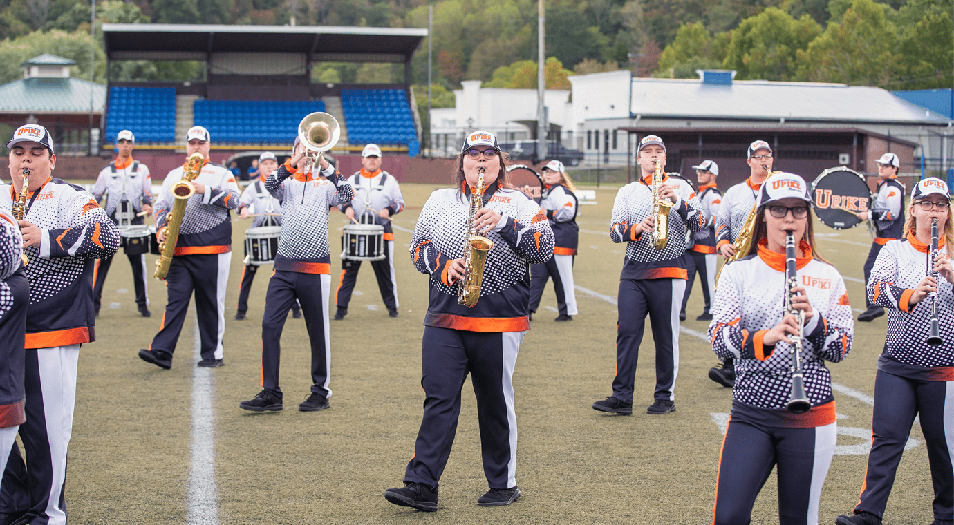 band performing at football game