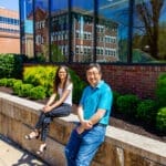 Nyla Gulley with Professor of Biology Phillip Jen, Ph.D.