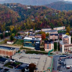 campus by drone